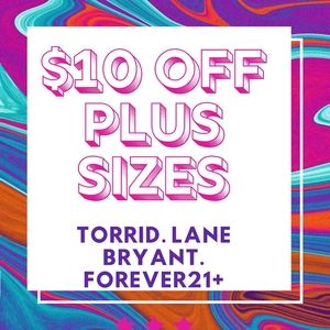 $10 OFF ALL Plus Sizes (READ DESCRIPTION)